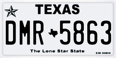 TX license plate DMR5863
