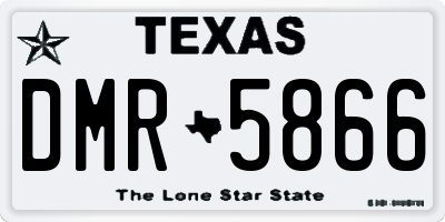TX license plate DMR5866