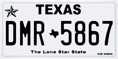 TX license plate DMR5867