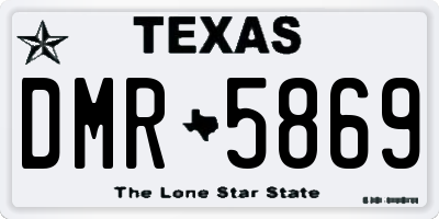 TX license plate DMR5869