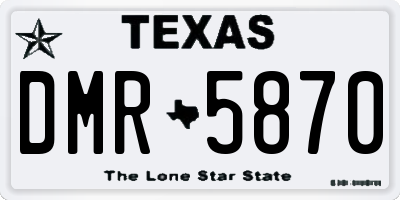 TX license plate DMR5870