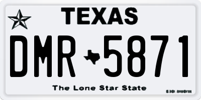 TX license plate DMR5871
