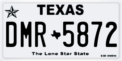 TX license plate DMR5872