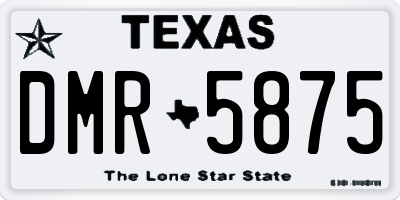 TX license plate DMR5875