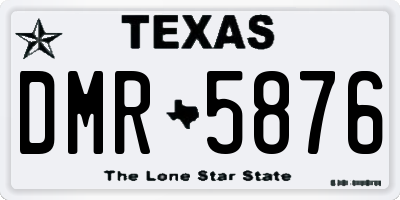 TX license plate DMR5876