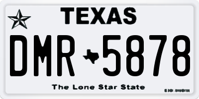 TX license plate DMR5878
