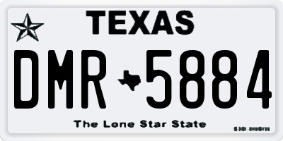 TX license plate DMR5884
