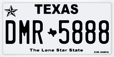 TX license plate DMR5888