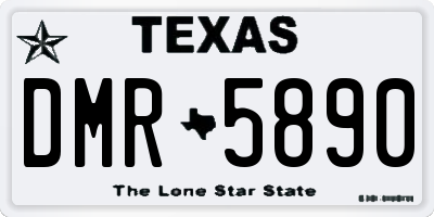 TX license plate DMR5890