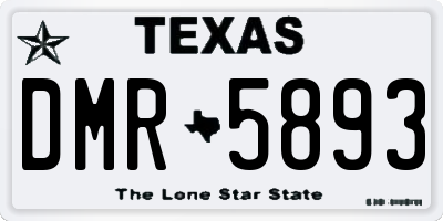 TX license plate DMR5893