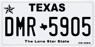 TX license plate DMR5905