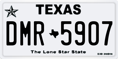 TX license plate DMR5907