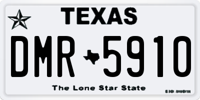TX license plate DMR5910