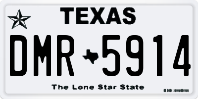 TX license plate DMR5914