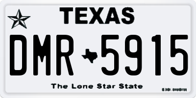 TX license plate DMR5915