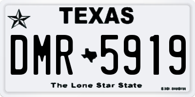 TX license plate DMR5919