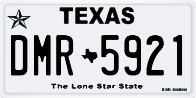 TX license plate DMR5921