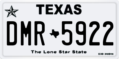 TX license plate DMR5922