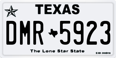 TX license plate DMR5923