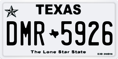 TX license plate DMR5926
