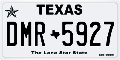 TX license plate DMR5927