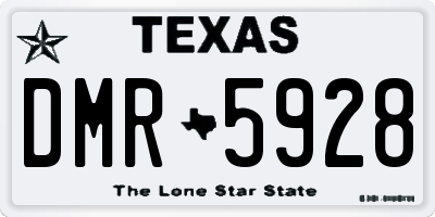TX license plate DMR5928