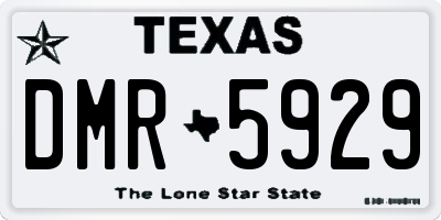 TX license plate DMR5929