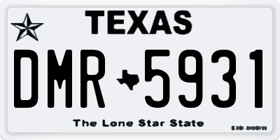 TX license plate DMR5931
