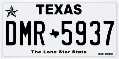 TX license plate DMR5937