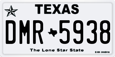 TX license plate DMR5938