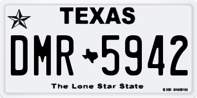 TX license plate DMR5942