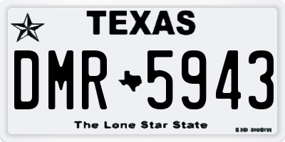 TX license plate DMR5943