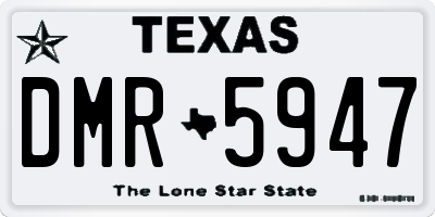 TX license plate DMR5947