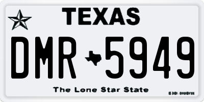 TX license plate DMR5949