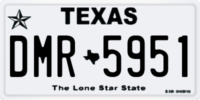 TX license plate DMR5951