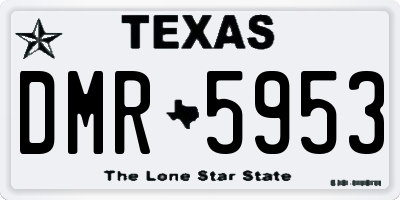 TX license plate DMR5953