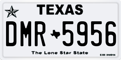 TX license plate DMR5956