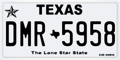 TX license plate DMR5958