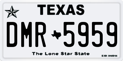 TX license plate DMR5959