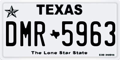 TX license plate DMR5963