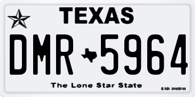 TX license plate DMR5964