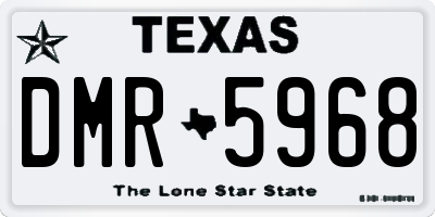 TX license plate DMR5968
