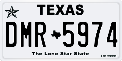 TX license plate DMR5974