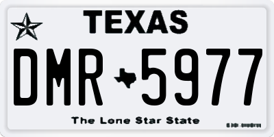 TX license plate DMR5977
