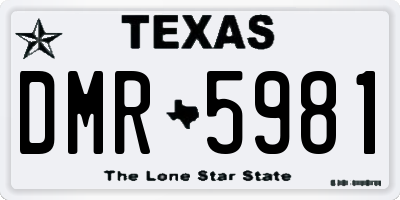 TX license plate DMR5981