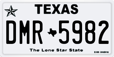 TX license plate DMR5982
