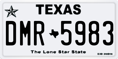 TX license plate DMR5983