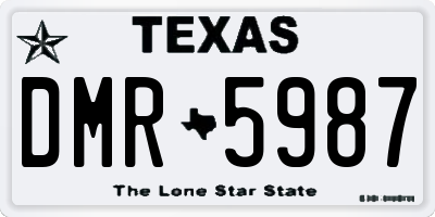 TX license plate DMR5987