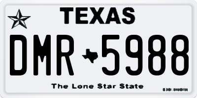 TX license plate DMR5988