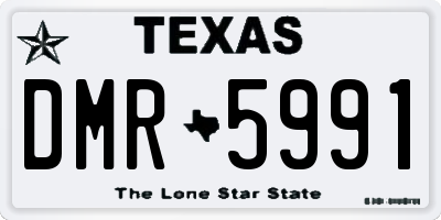 TX license plate DMR5991